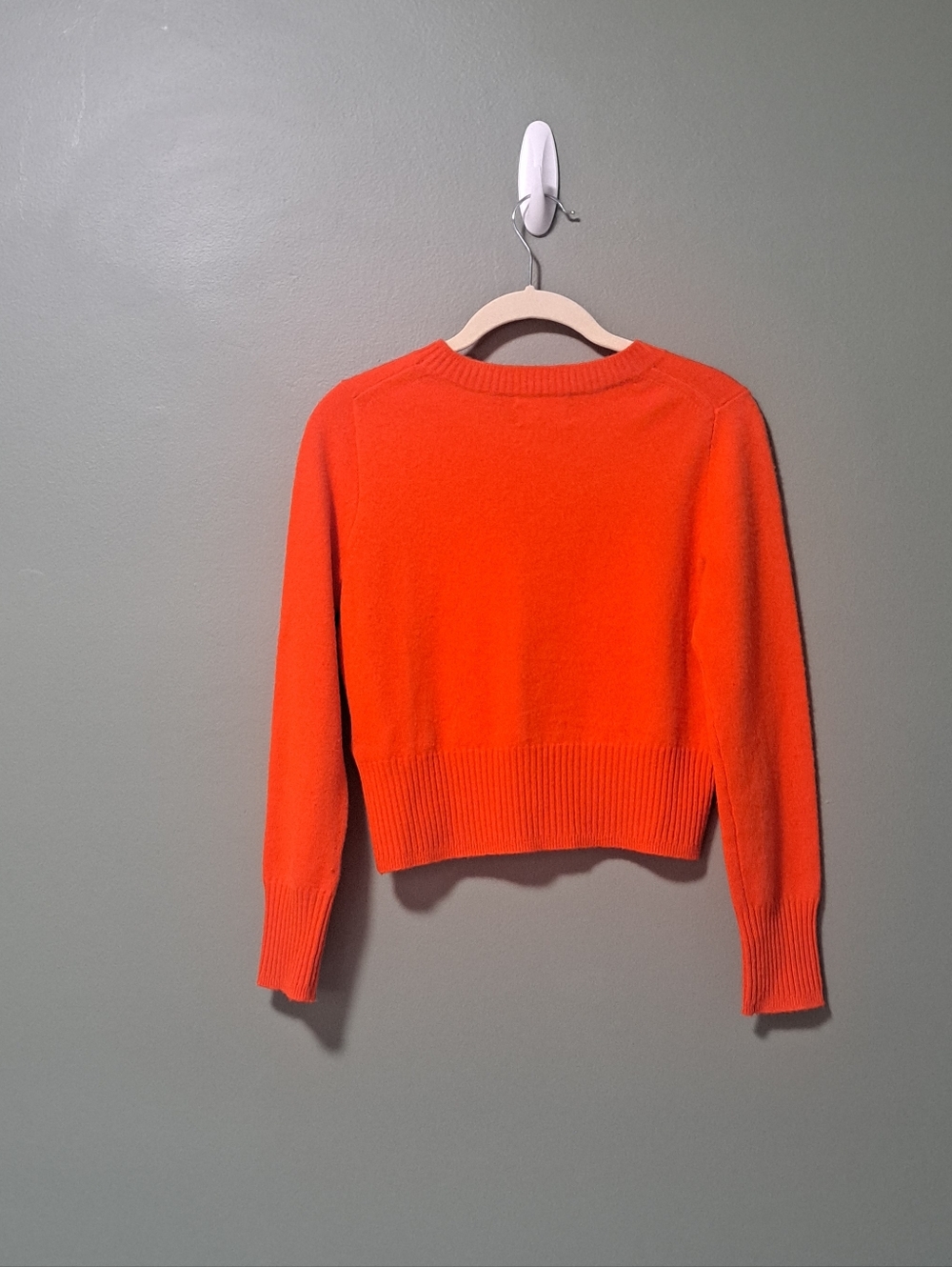 J. Crew 100% Cashmere Shrunken Crewneck Sweater Chili XXS NWOT - Picture 3 of 8